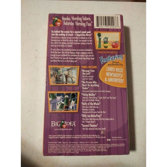 VeggieTales Jonah Sing Along Songs VHS New Sealed 2002 - Picture 2 of 2